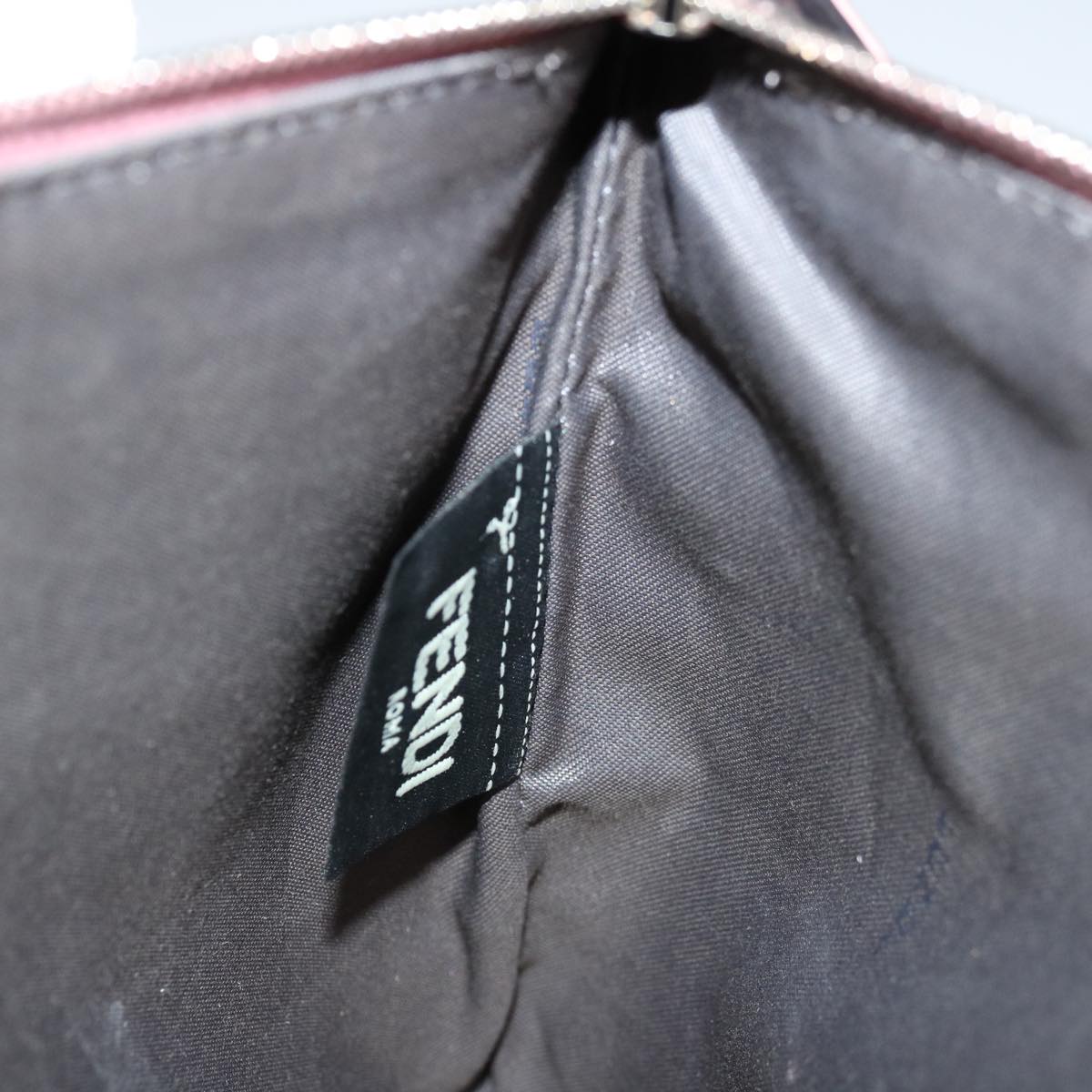 FENDI Pouch Leather Pink bs12269