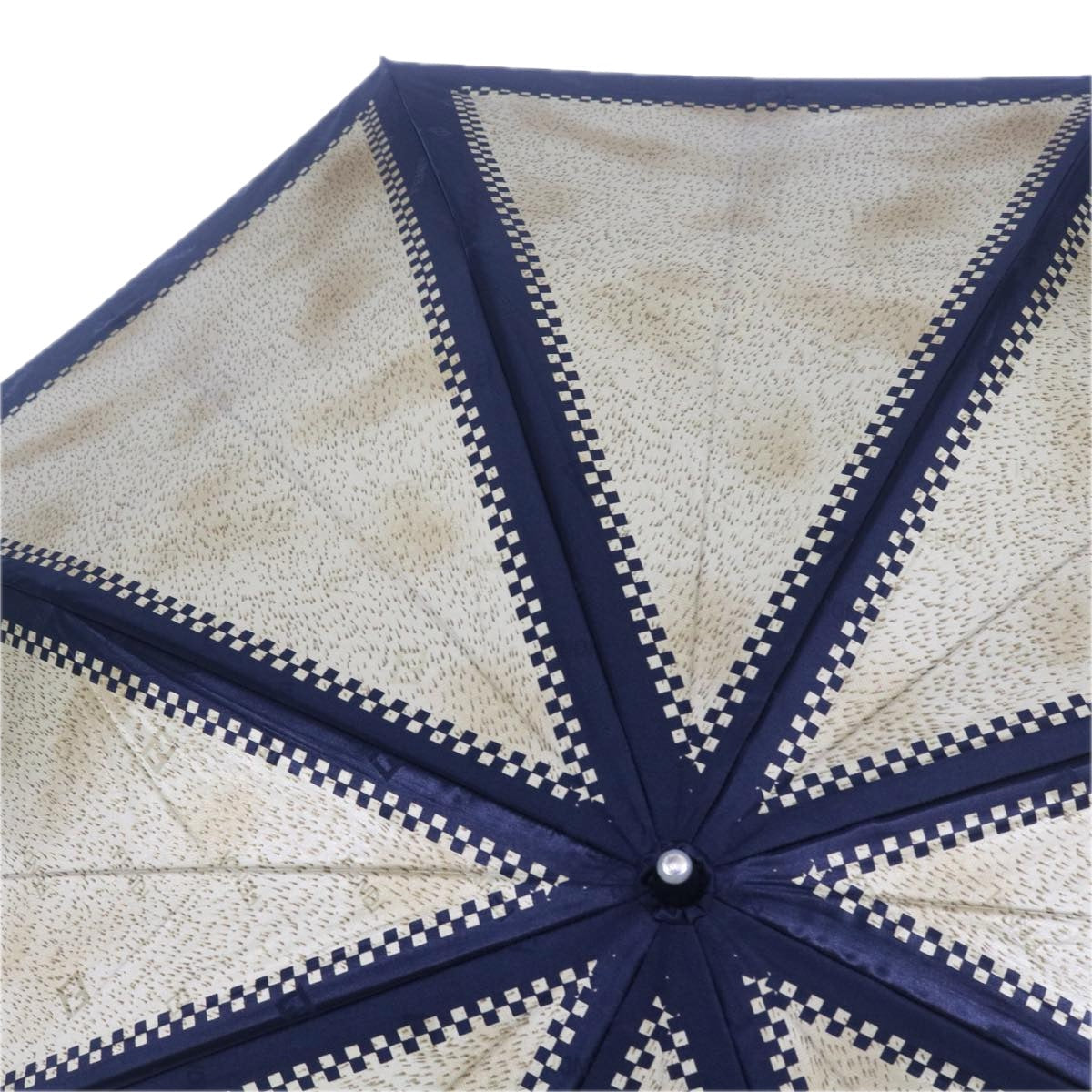 FENDI Zucchino Canvas folding Umbrella Nylon Gold Black bs12295