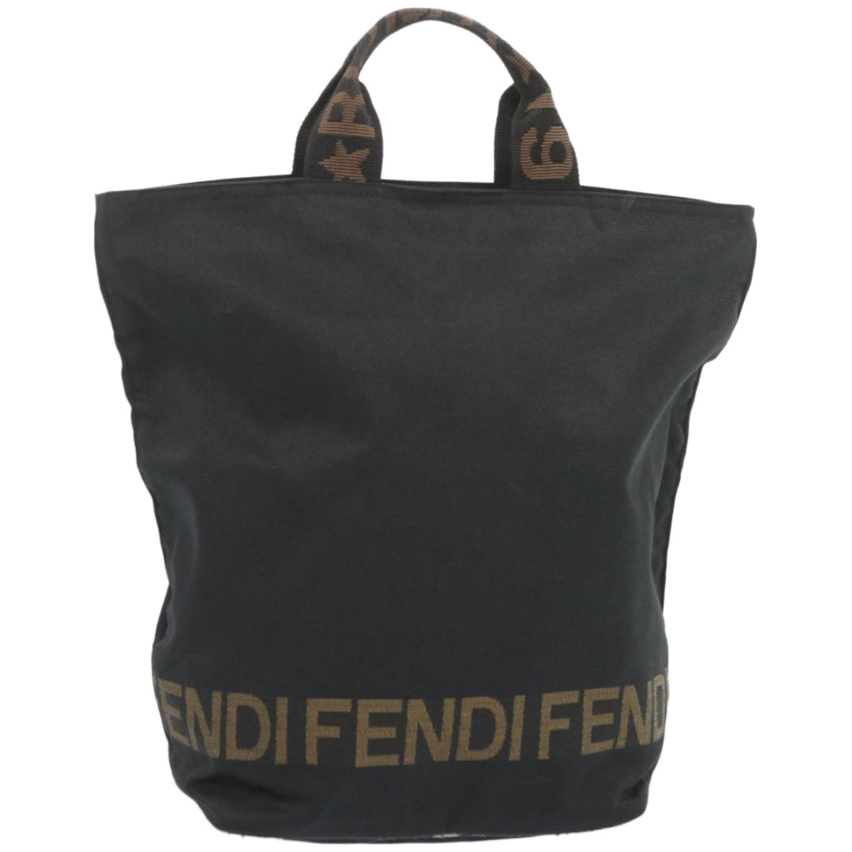 FENDI Hand Bag Canvas Black bs12314
