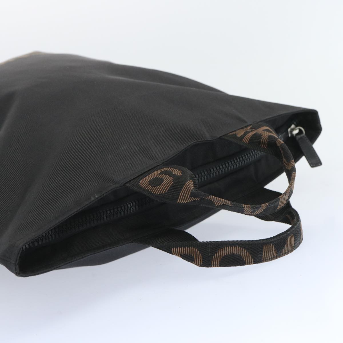 FENDI Hand Bag Canvas Black bs12314