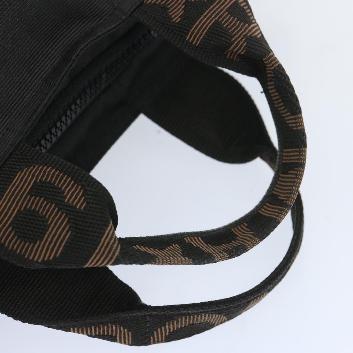 FENDI Hand Bag Canvas Black bs12314