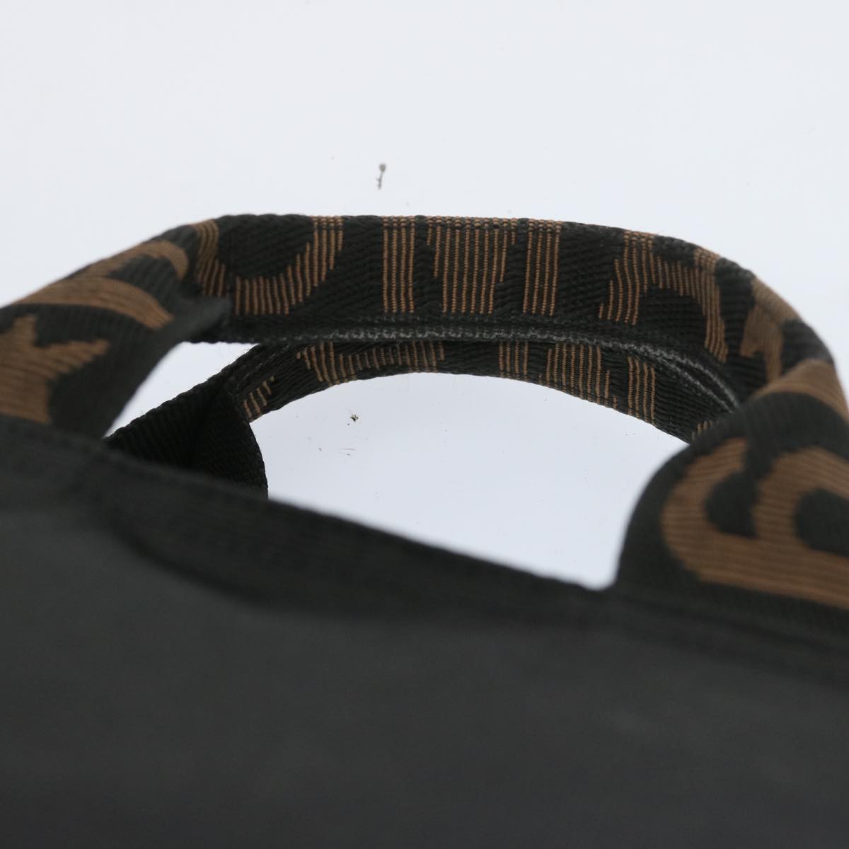 FENDI Hand Bag Canvas Black bs12314