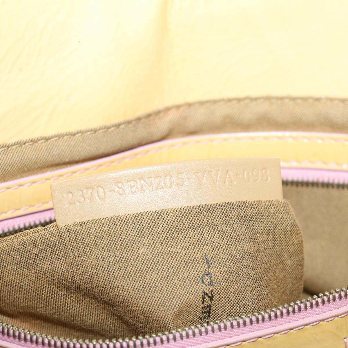 FENDI Hand Bag Enamel Beige bs12356