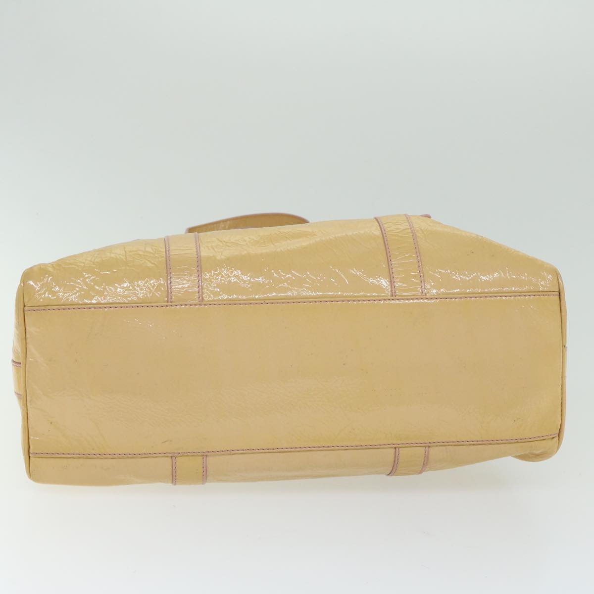 FENDI Hand Bag Enamel Beige bs12356