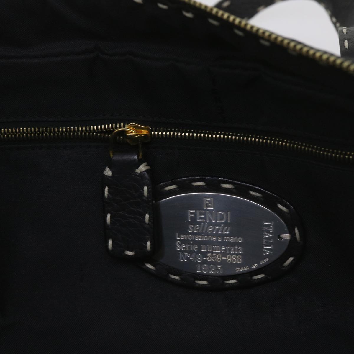 FENDI Hand Bag Canvas Beige bs12367