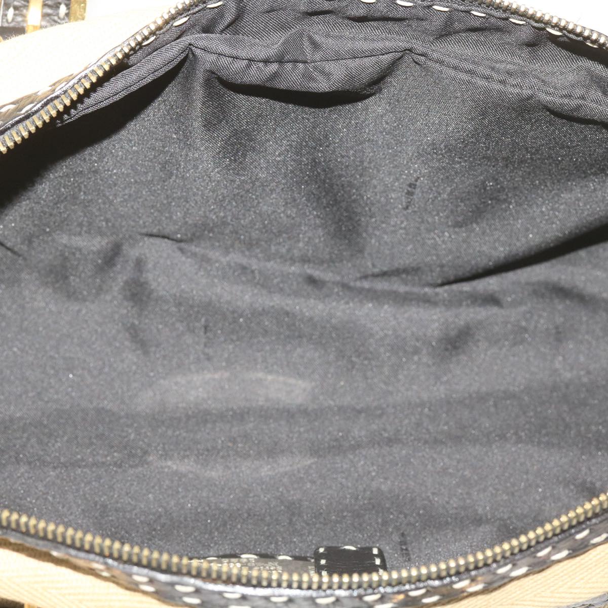 FENDI Hand Bag Canvas Beige bs12367