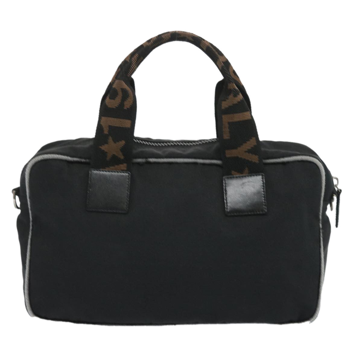 FENDI Hand Bag Canvas Black bs12372