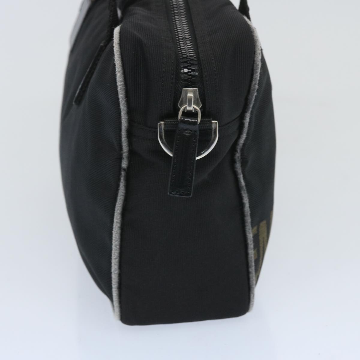 FENDI Hand Bag Canvas Black bs12372