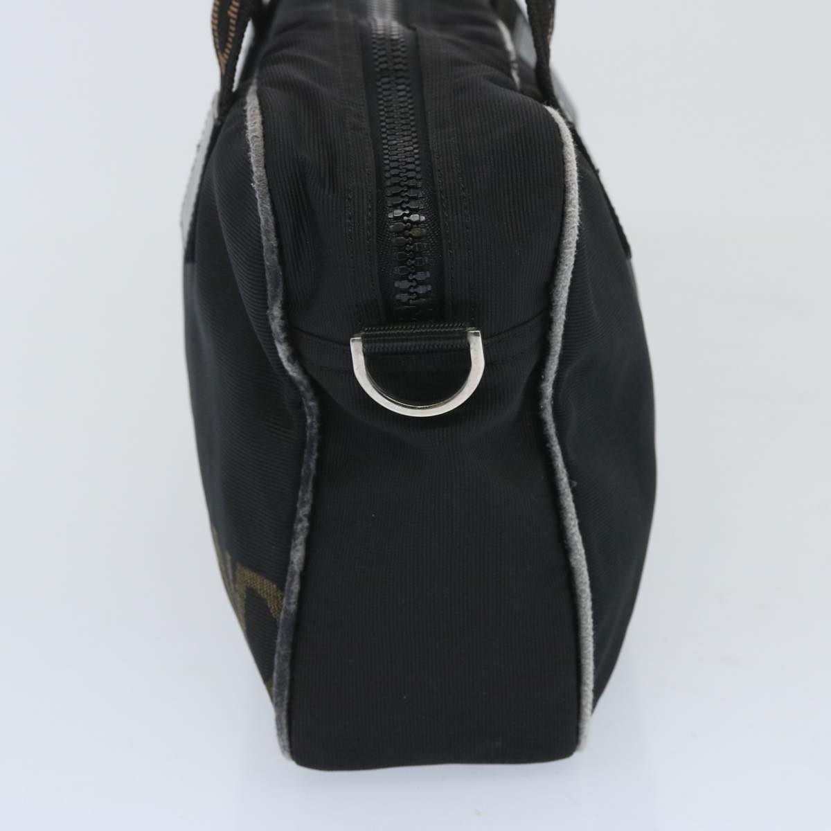 FENDI Hand Bag Canvas Black bs12372