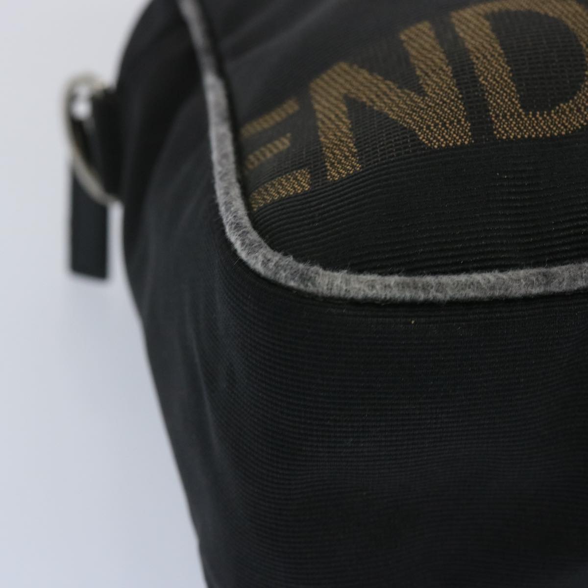 FENDI Hand Bag Canvas Black bs12372