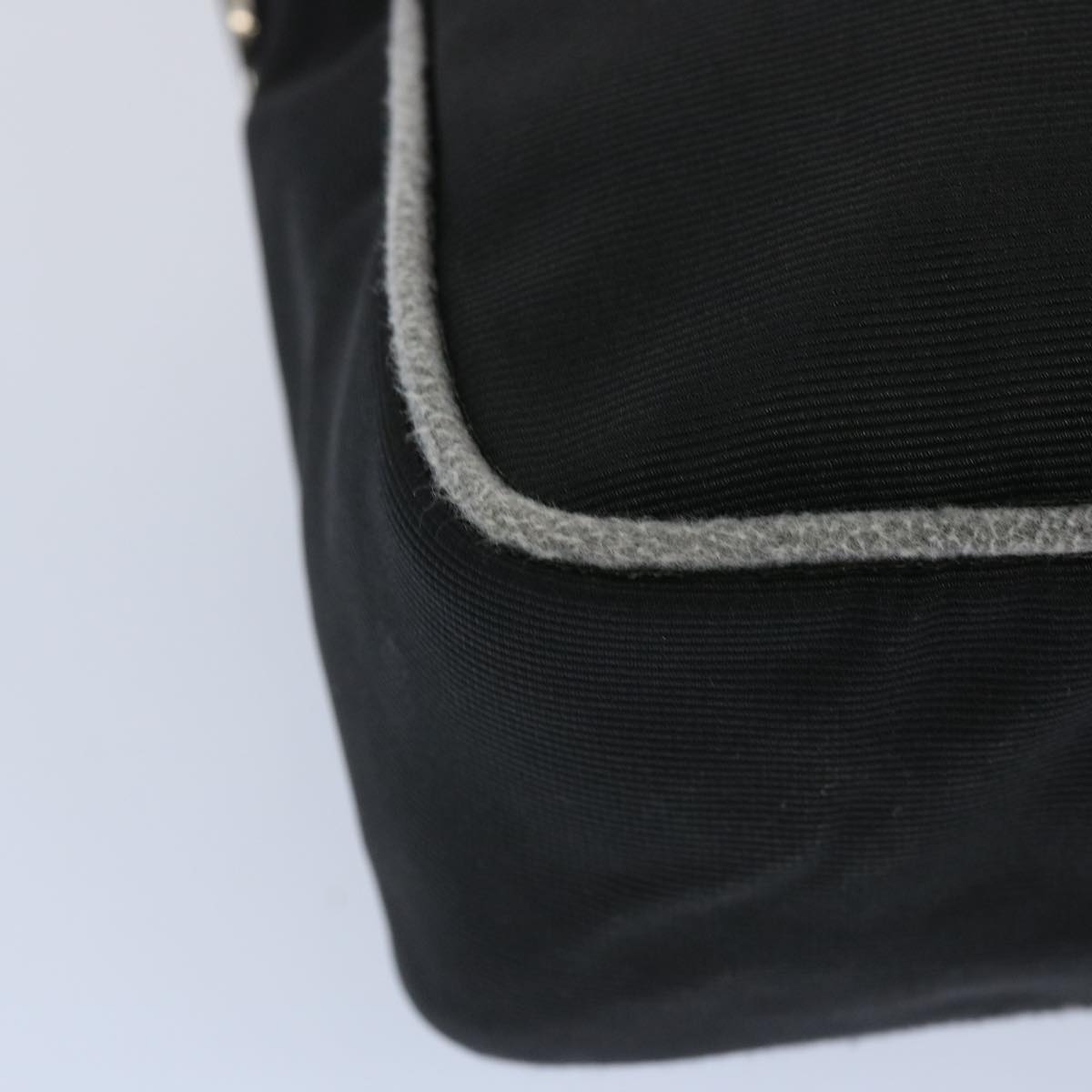 FENDI Hand Bag Canvas Black bs12372