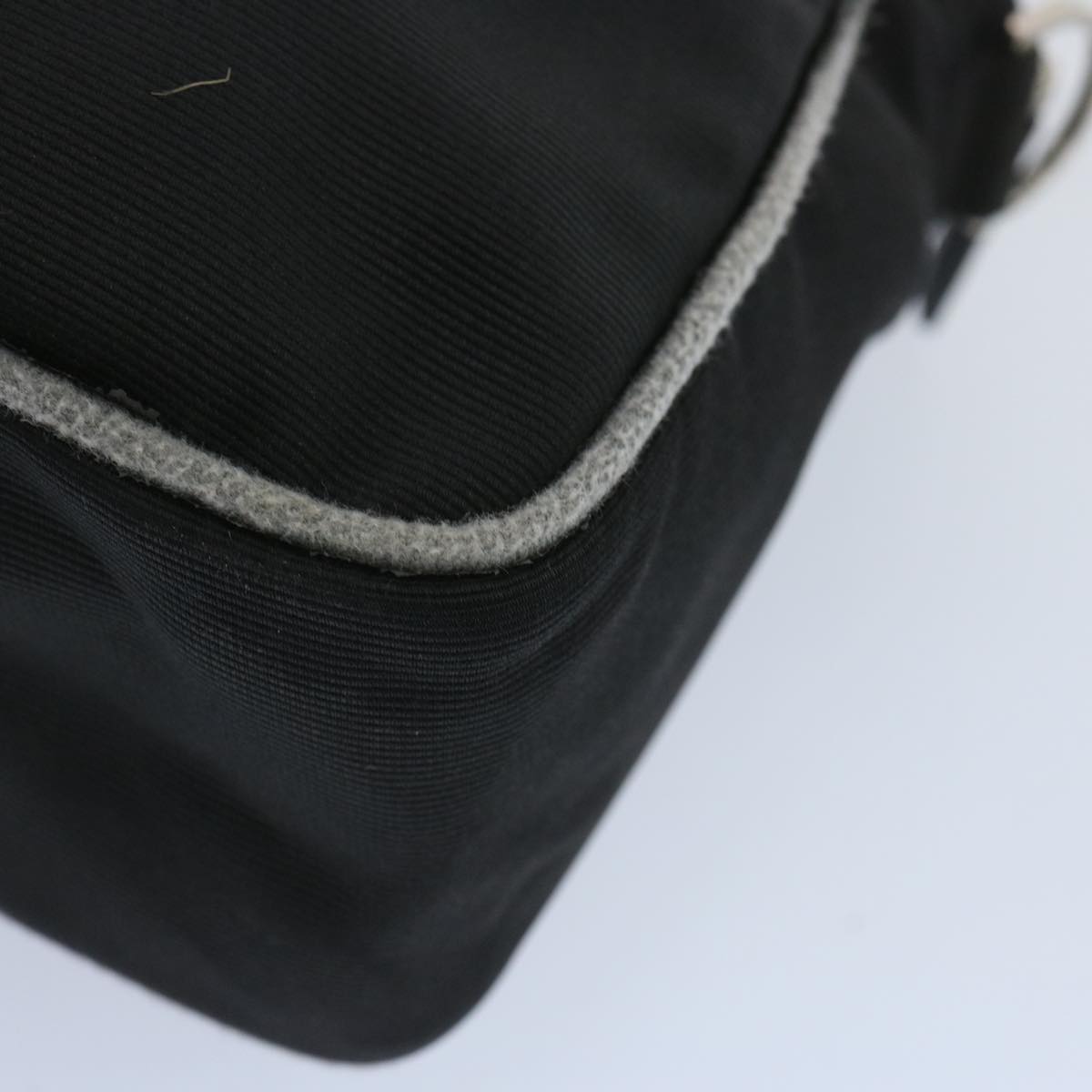 FENDI Hand Bag Canvas Black bs12372