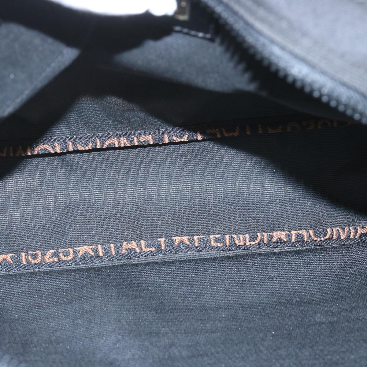 FENDI Hand Bag Canvas Black bs12372