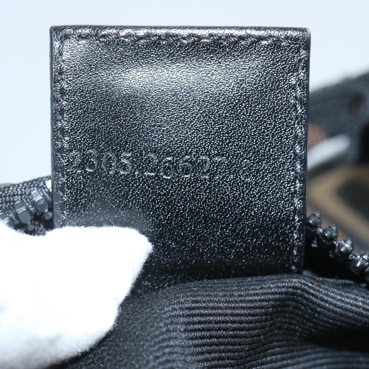 FENDI Hand Bag Canvas Black bs12372