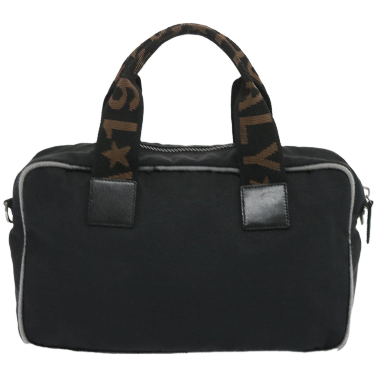 FENDI Hand Bag Canvas Black bs12372