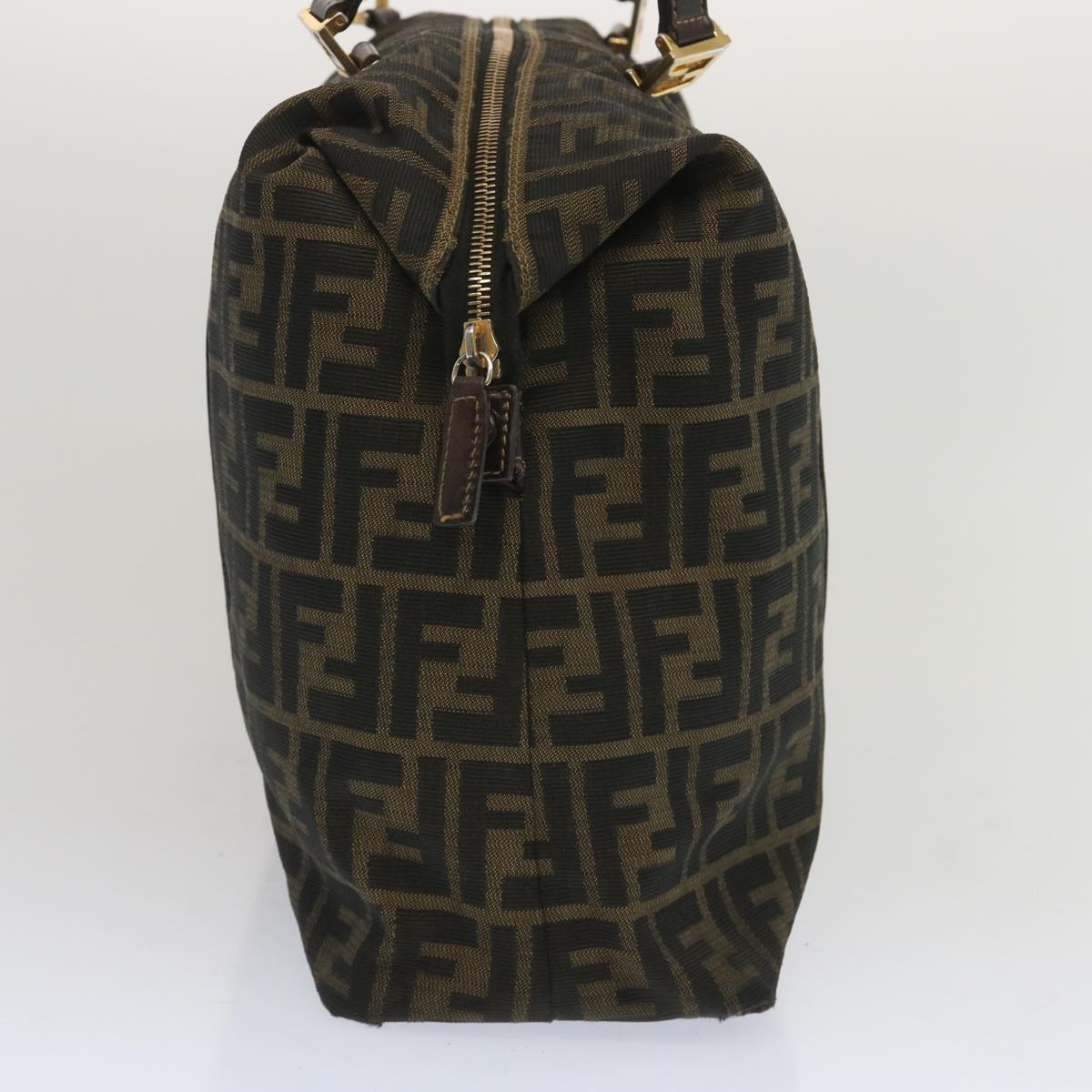 FENDI Zucca Canvas Tote Bag Black Brown bs12373