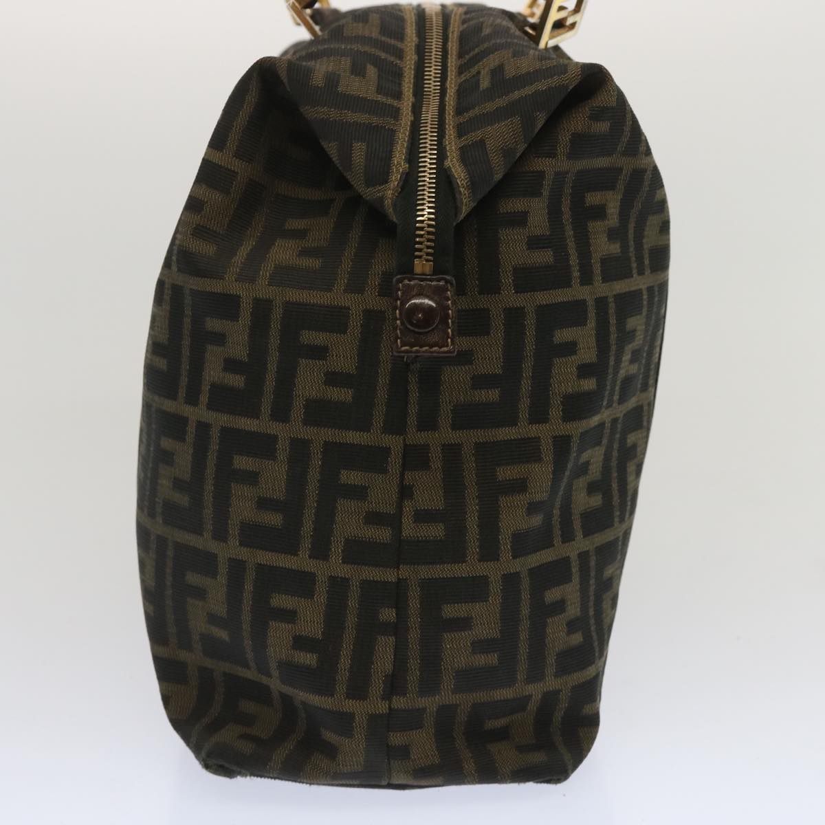 FENDI Zucca Canvas Tote Bag Black Brown bs12373