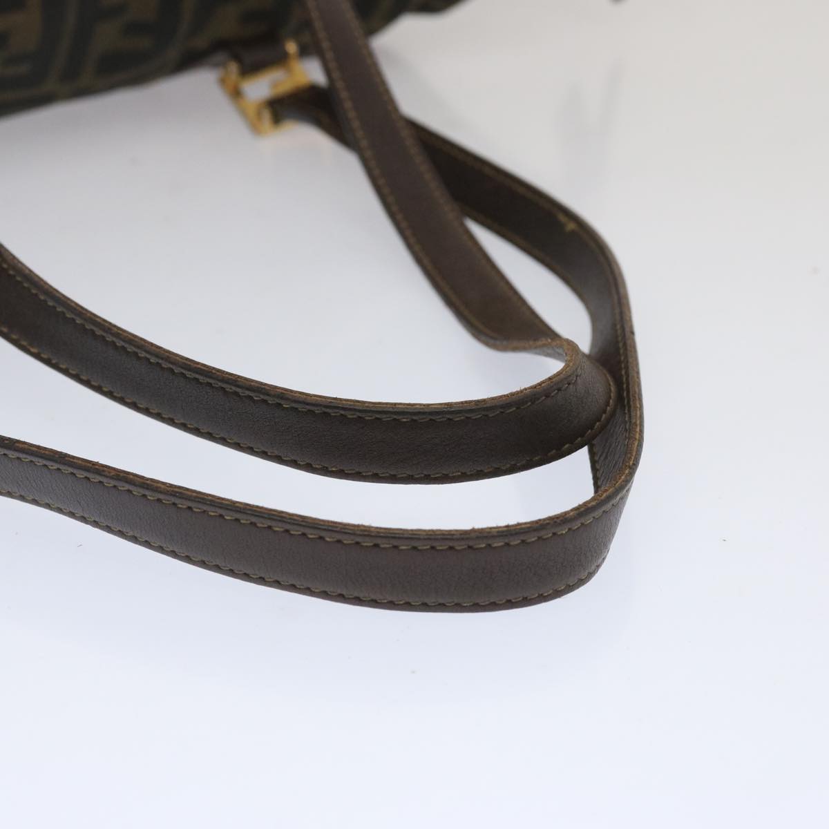 FENDI Zucca Canvas Tote Bag Black Brown bs12373