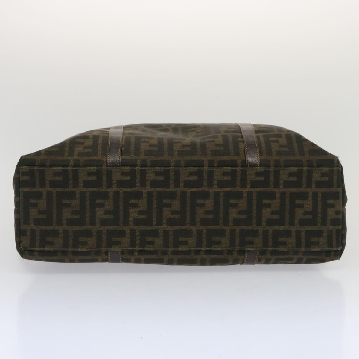 FENDI Zucca Canvas Tote Bag Black Brown bs12373