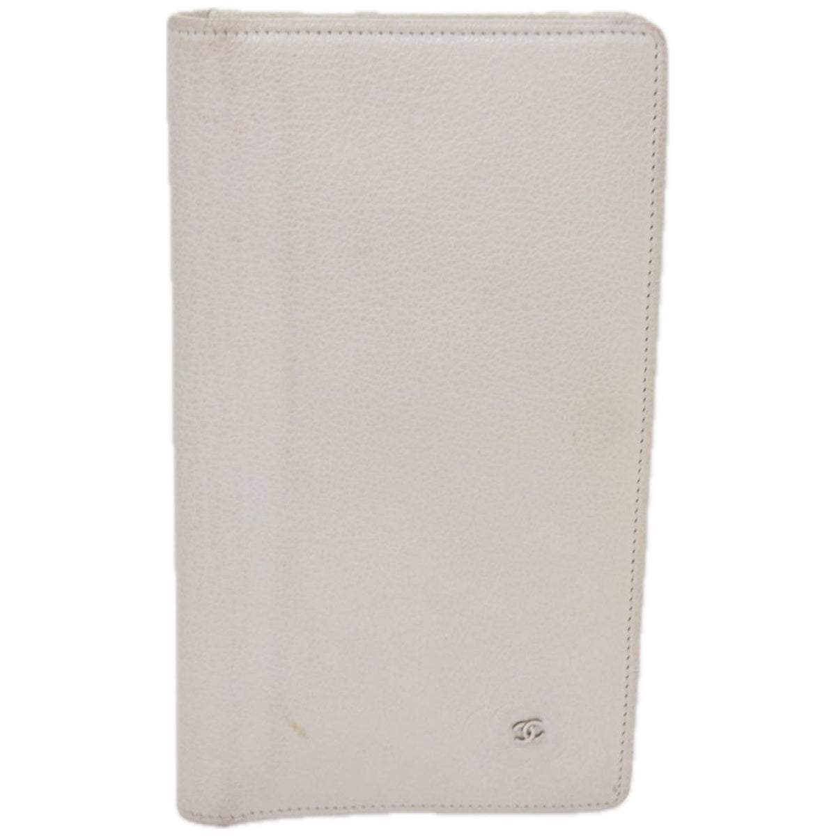 CHANEL Wallet Leather White CC bs12464
