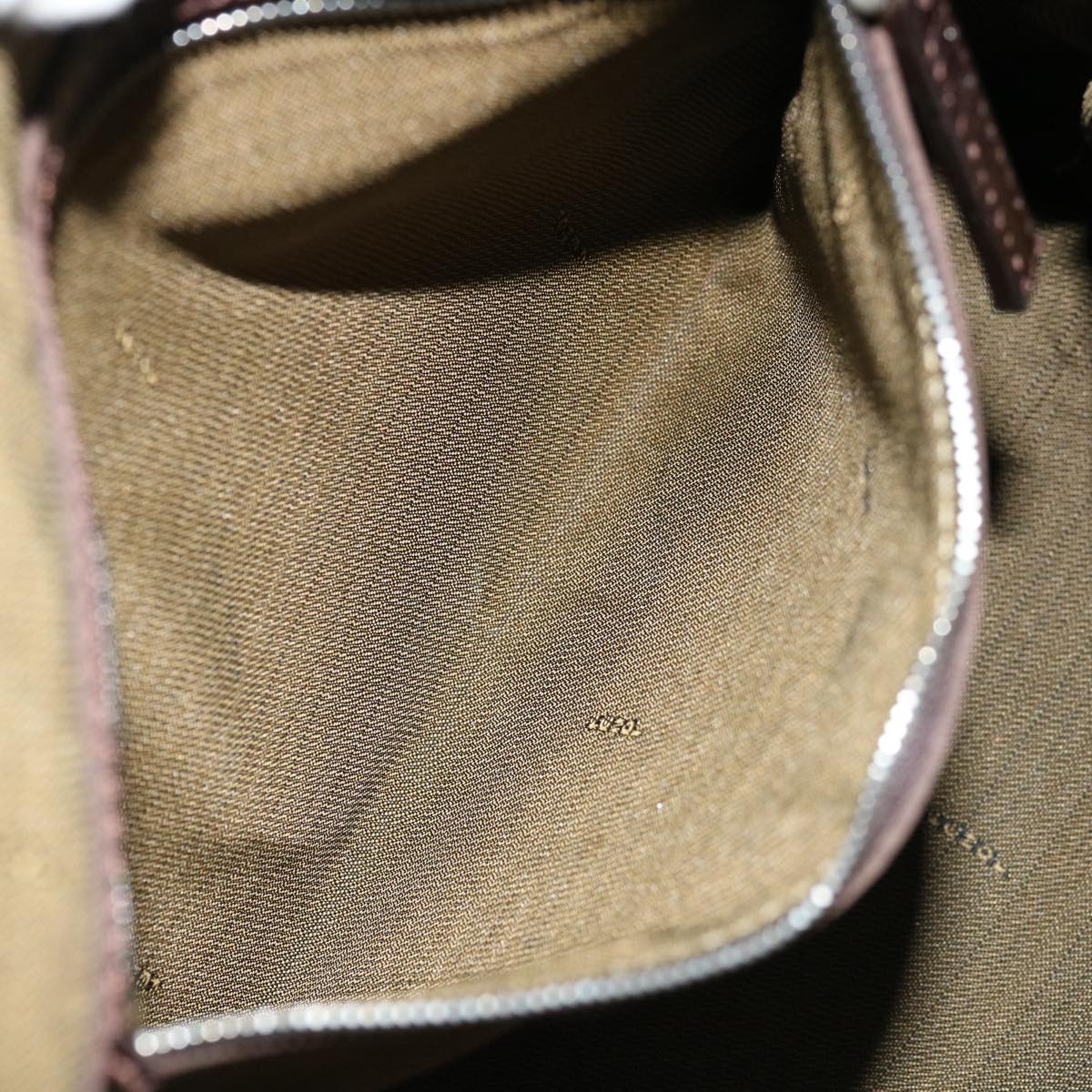 FENDI Zucca Canvas Hand Bag Black Brown
