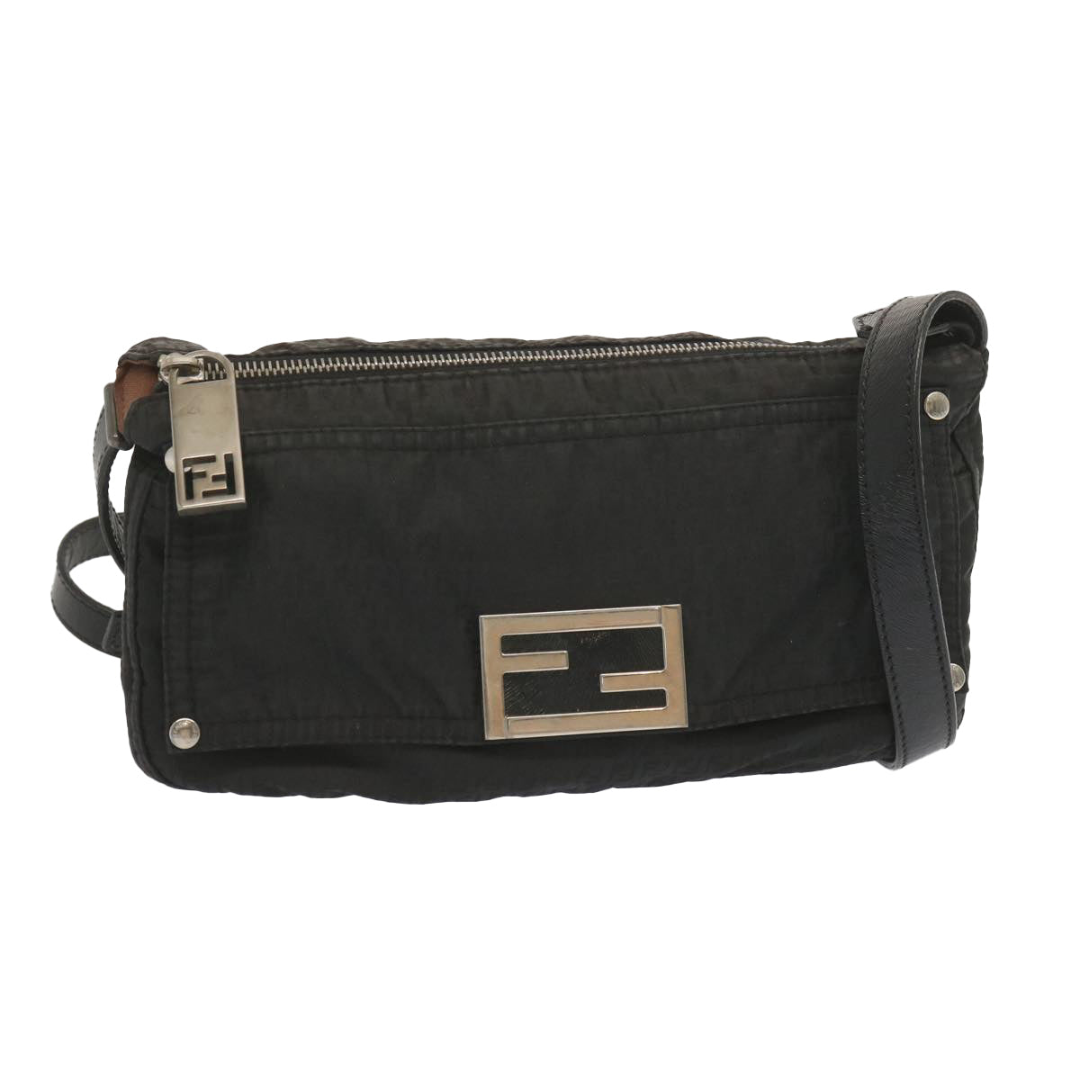 FENDI Shoulder Bag Nylon Black bs12484