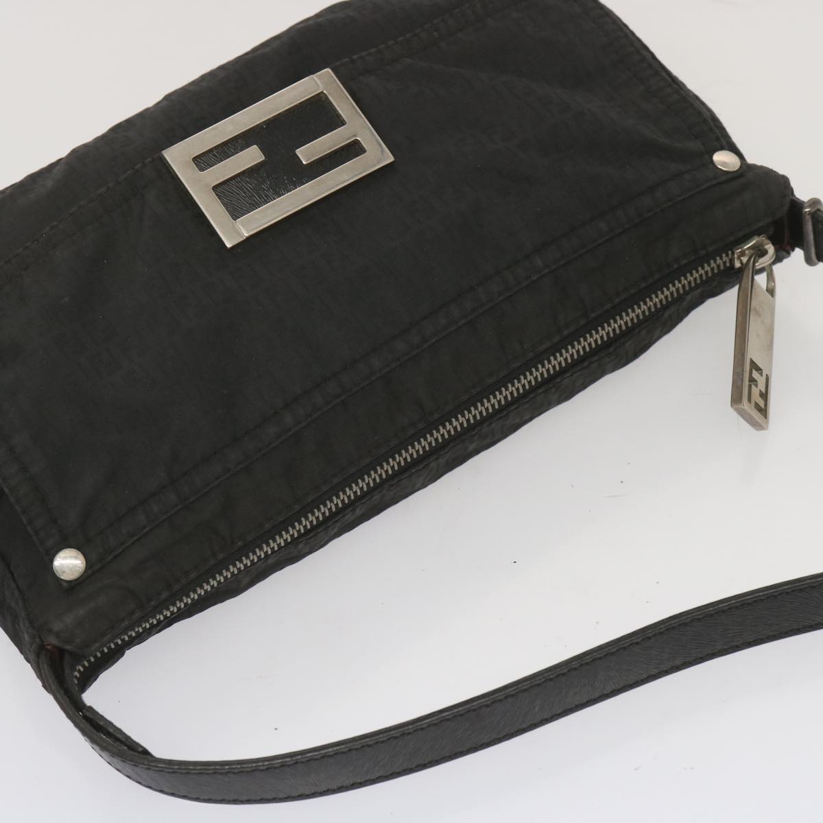 FENDI Shoulder Bag Nylon Black bs12484