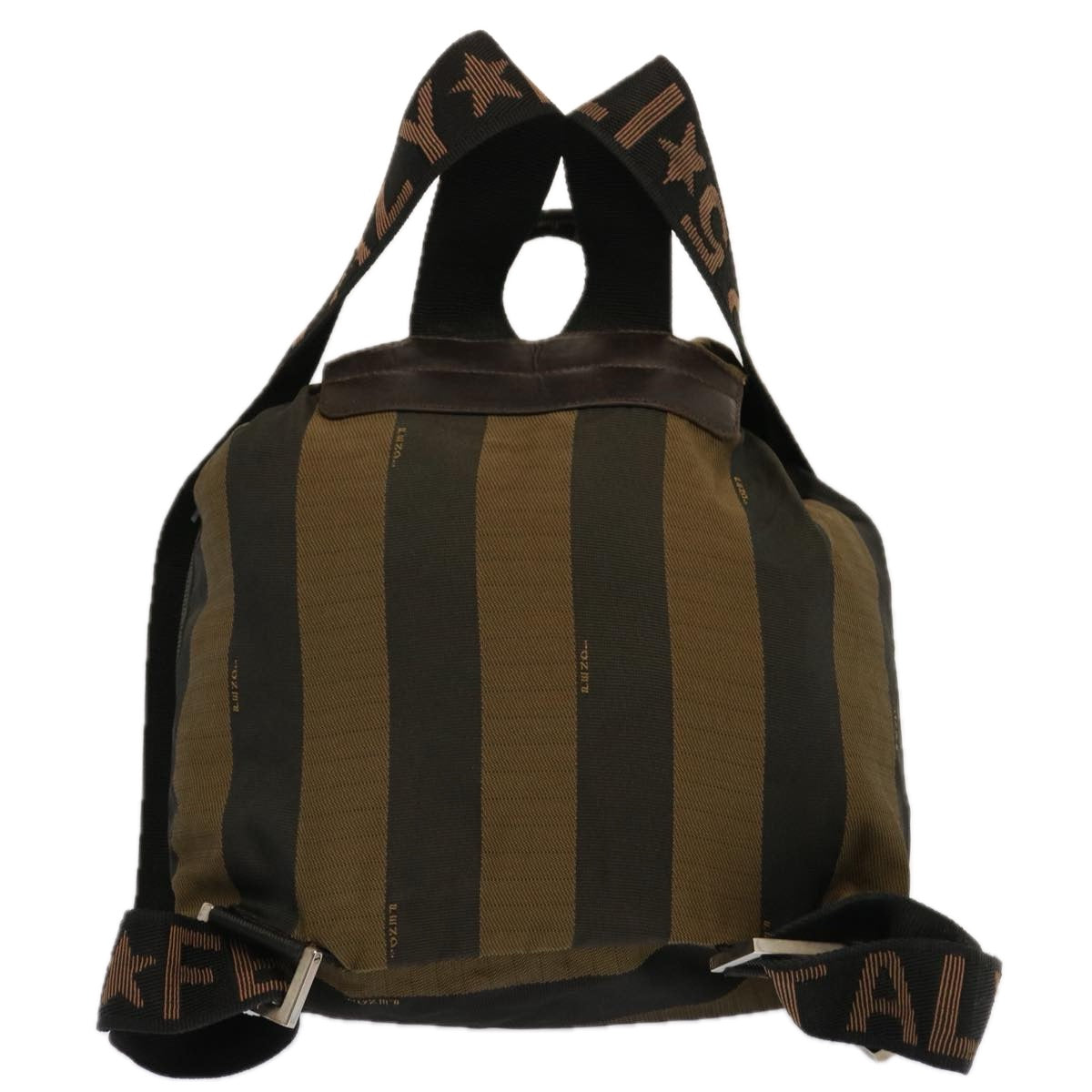 FENDI Pecan Canvas Backpack Nylon Brown bs12549