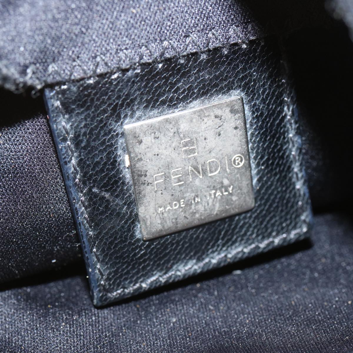 FENDI Mamma Baguette Shoulder Bag Nylon Black bs12642