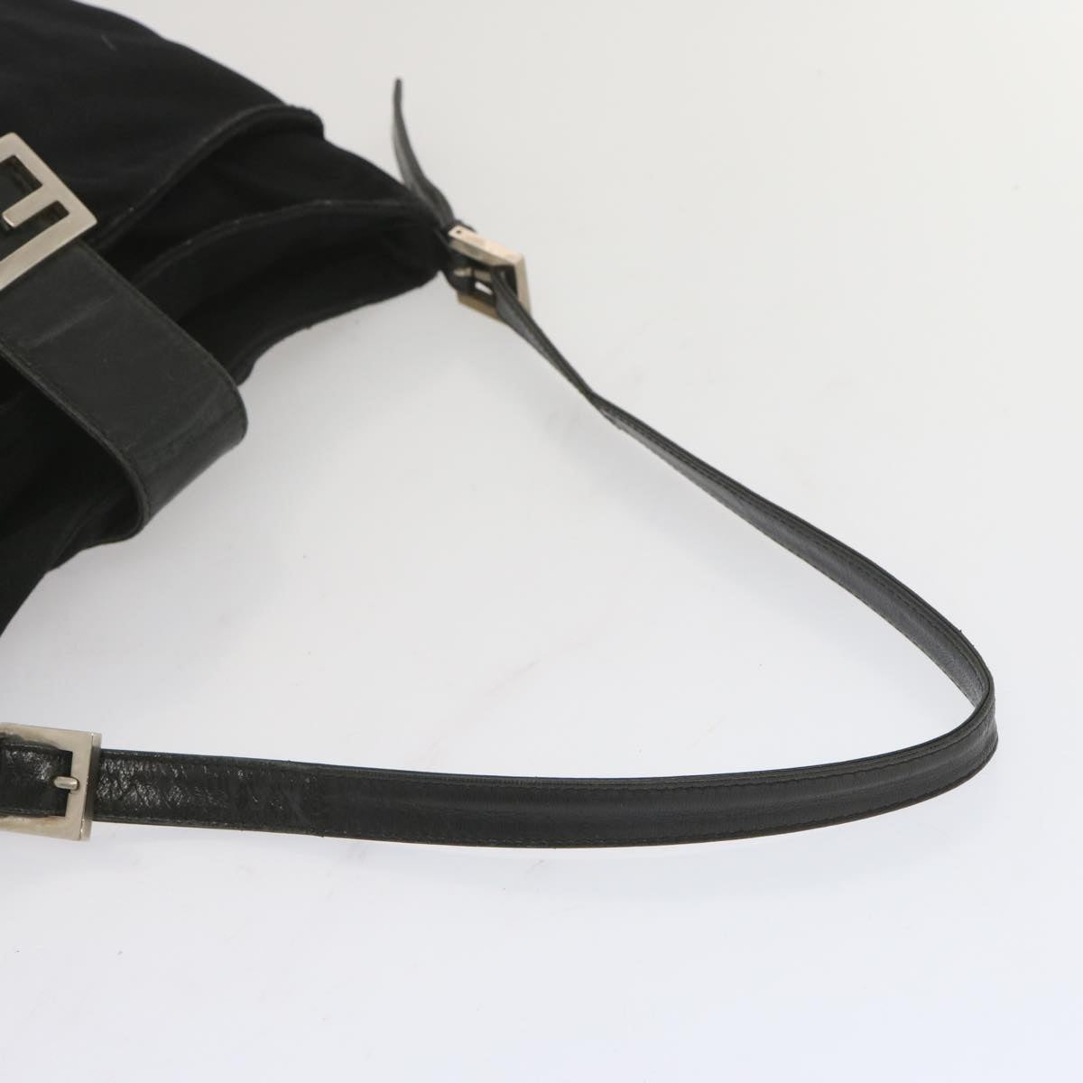 FENDI Mamma Baguette Shoulder Bag Nylon Black bs12642