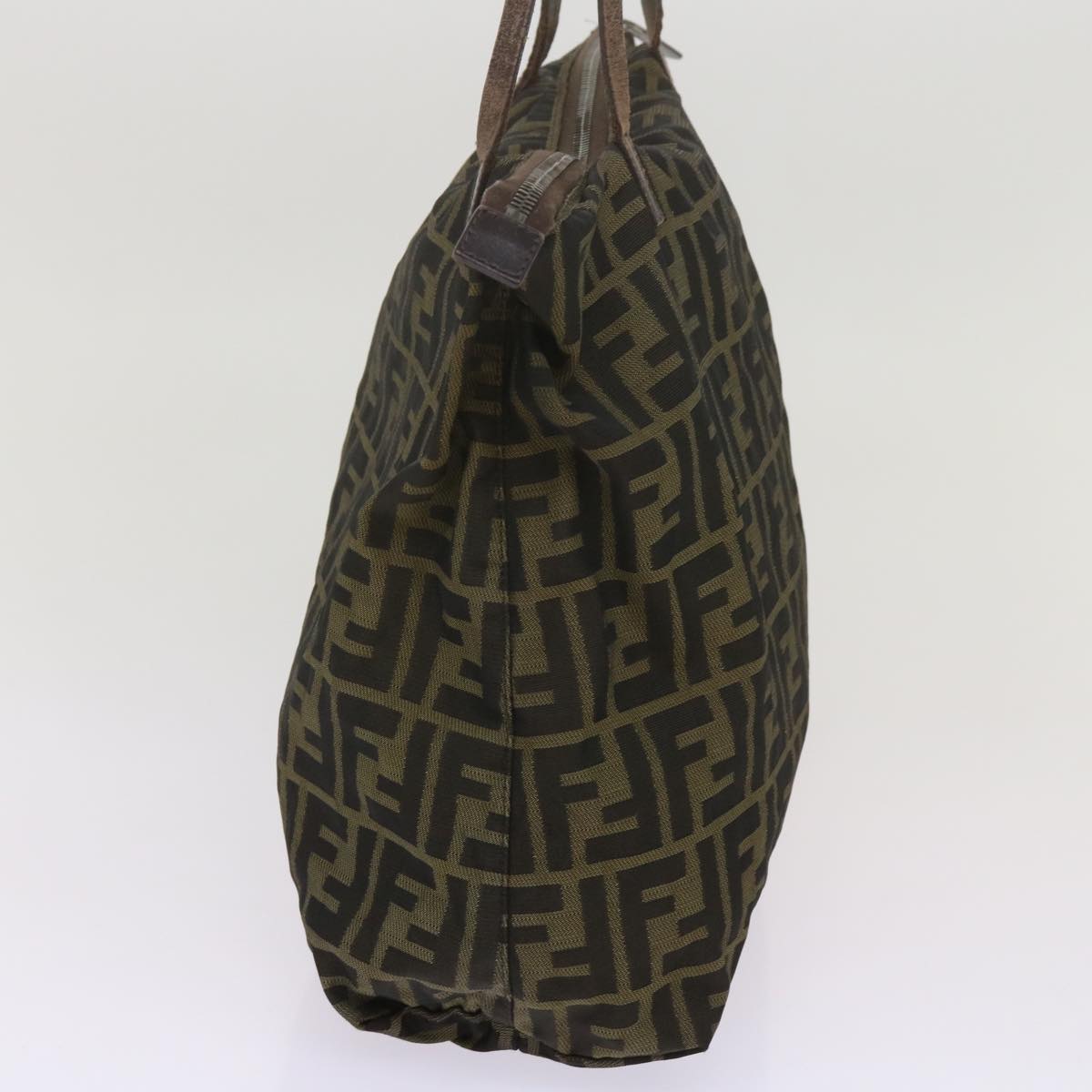 FENDI Zucca Canvas Tote Bag Black Brown bs12707
