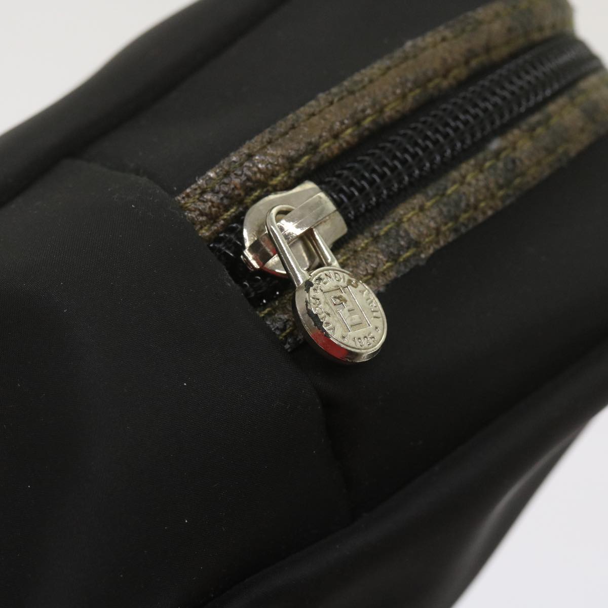 FENDI Zucca Canvas Pouch 2Set Black Brown bs12708