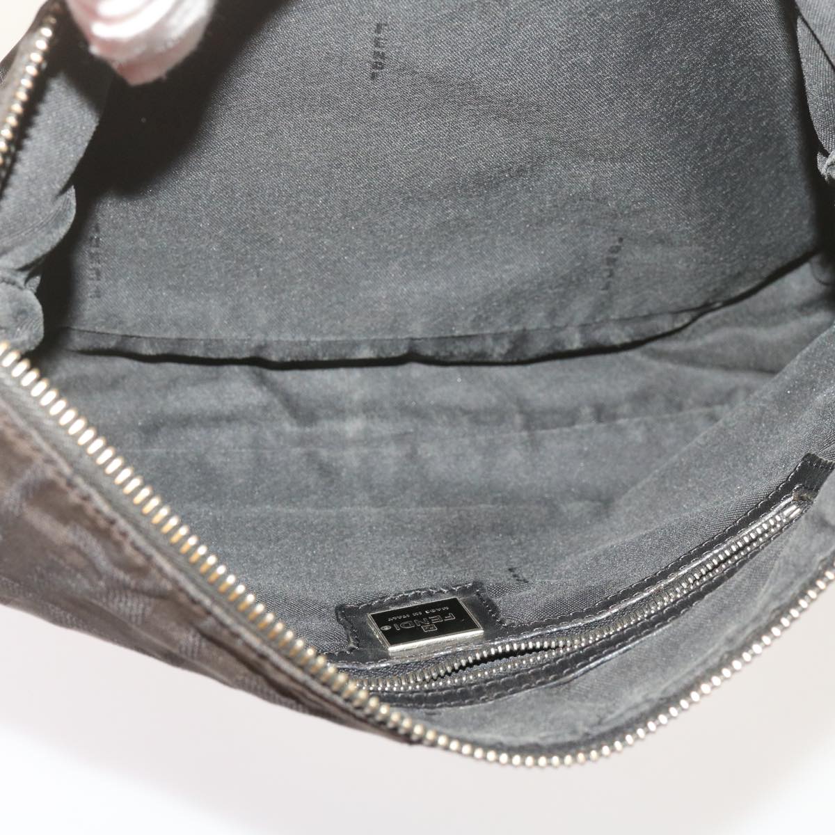 FENDI Zucchino Canvas Hand Bag Black bs12710