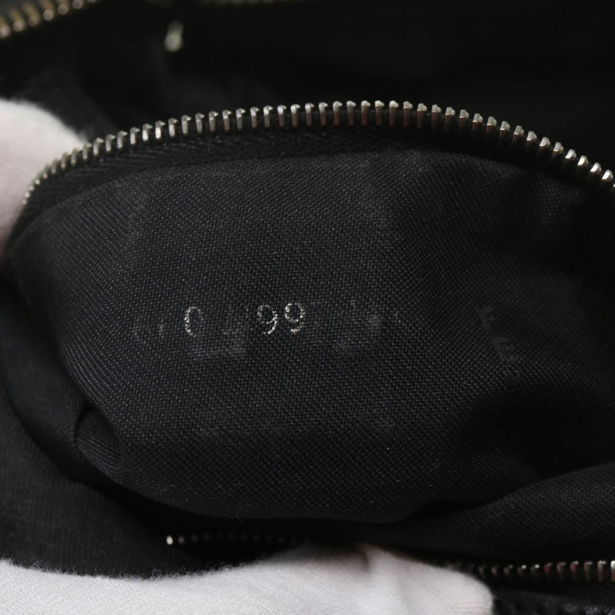 FENDI Zucchino Canvas Hand Bag Black bs12710