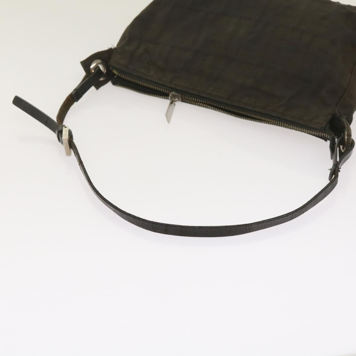 FENDI Zucchino Canvas Hand Bag Black bs12710