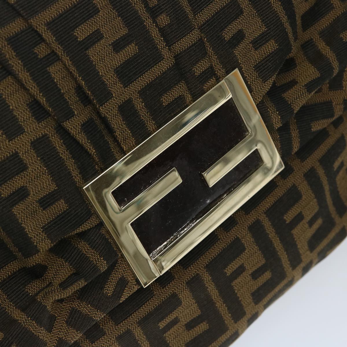 FENDI Zucca Canvas Shoulder Bag Brown bs12711