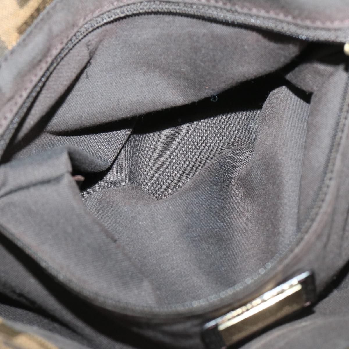 FENDI Zucca Canvas Shoulder Bag Brown bs12711