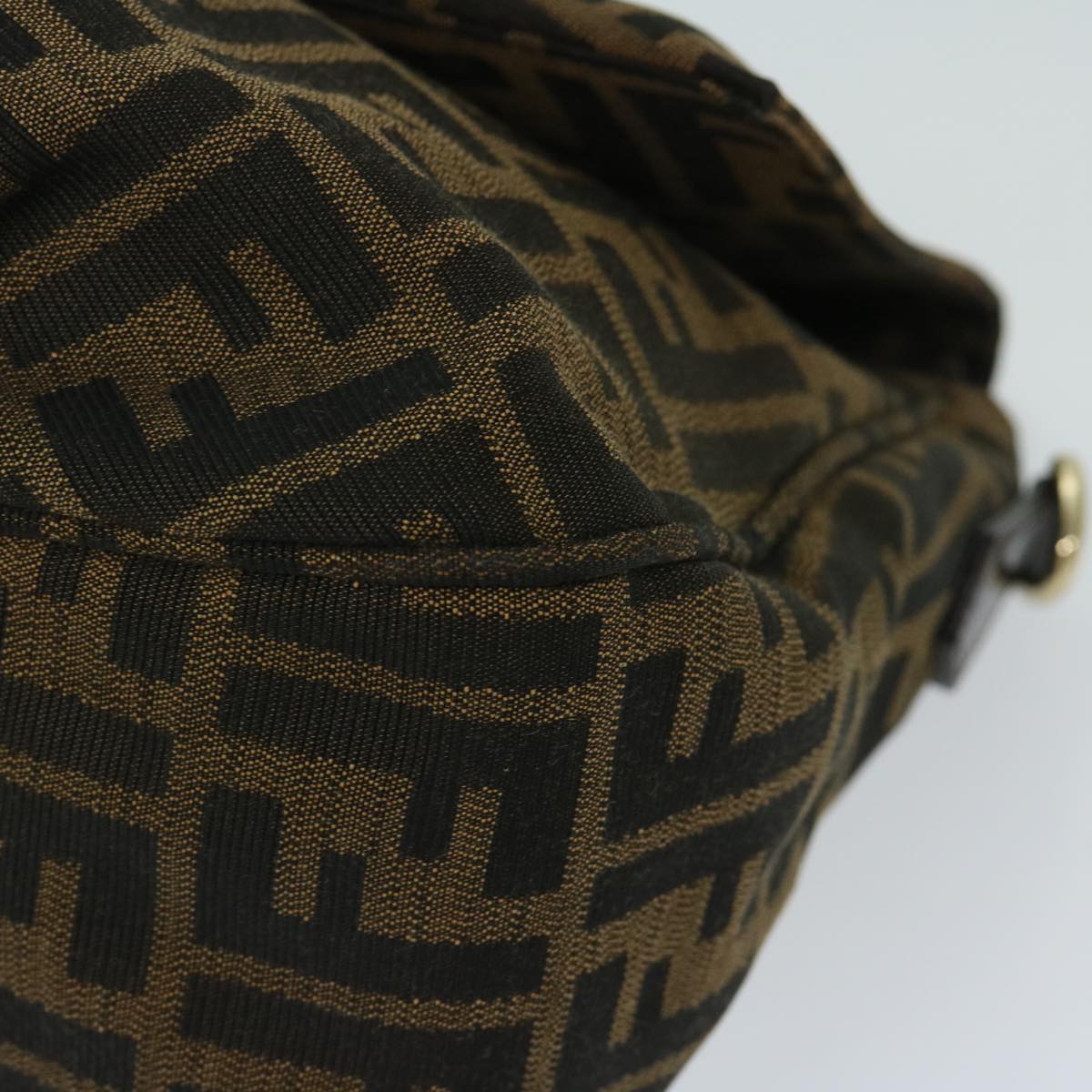 FENDI Zucca Canvas Shoulder Bag Brown bs12711