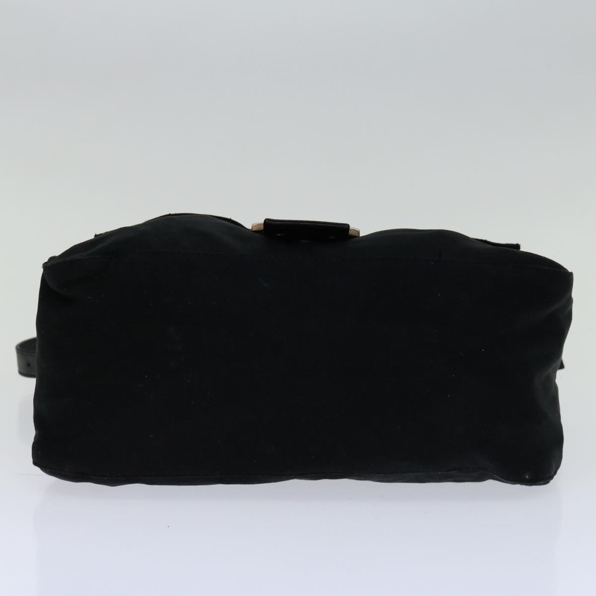 FENDI Mamma Baguette Shoulder Bag Nylon Black bs12893