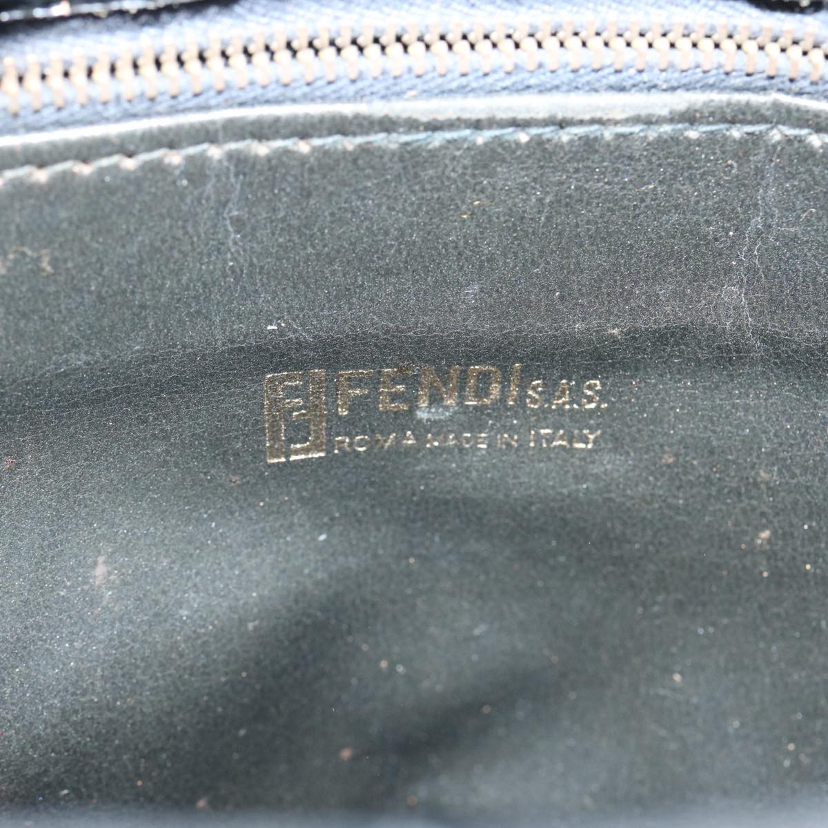 FENDI Zucchino Canvas Pecan Canvas Shoulder Bag 3Set Black Brown bs12932