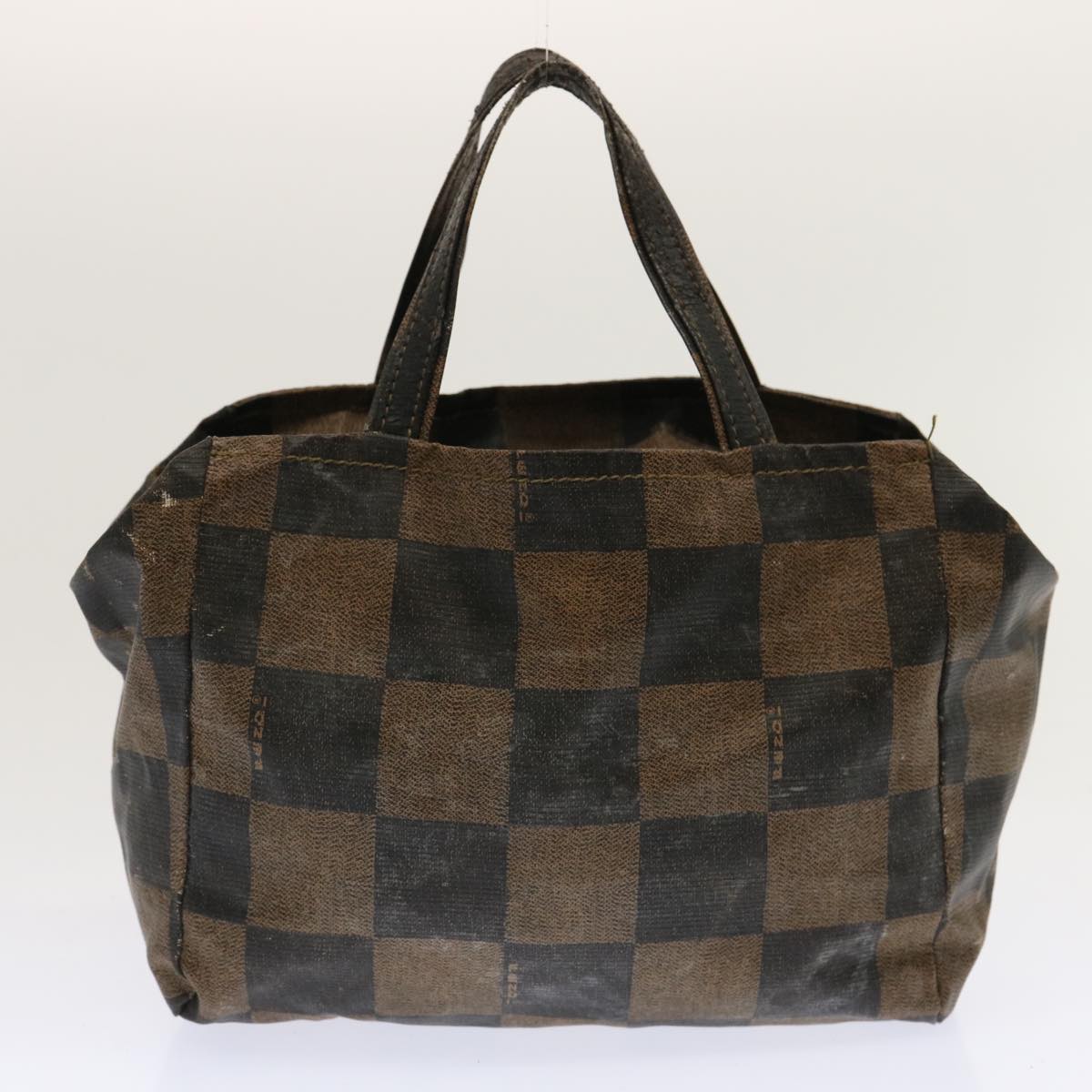 FENDI Zucchino Canvas Pecan Canvas Shoulder Bag 3Set Black Brown bs12932