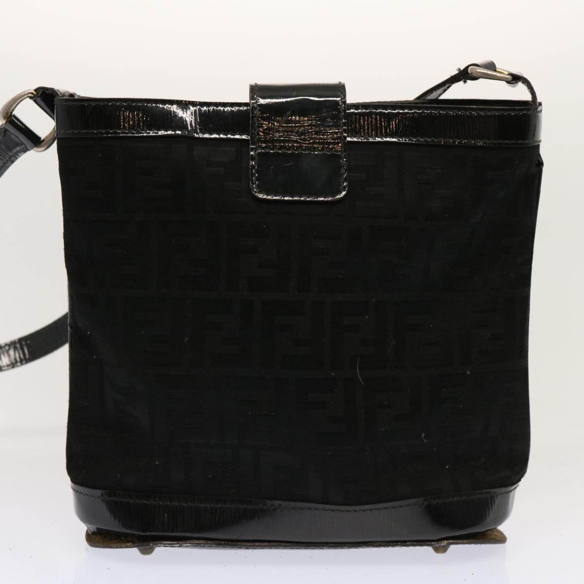 FENDI Zucchino Canvas Pecan Canvas Shoulder Bag 3Set Black Brown bs12932