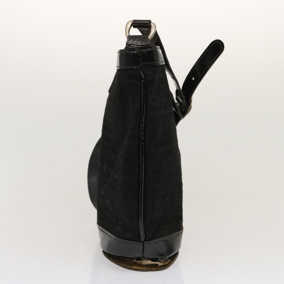 FENDI Zucchino Canvas Pecan Canvas Shoulder Bag 3Set Black Brown bs12932