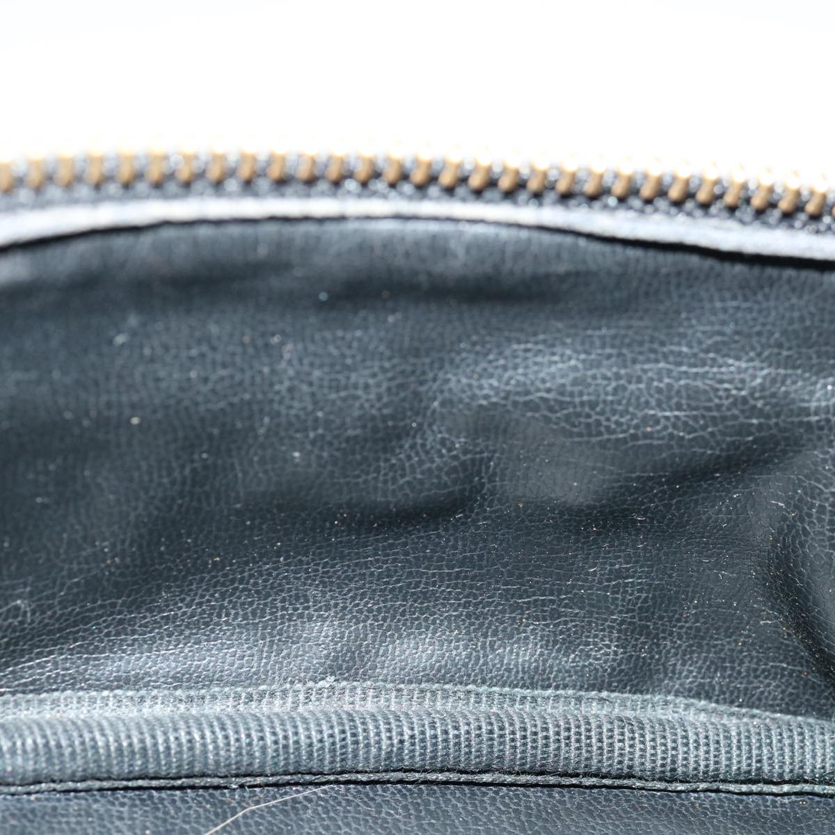 CHANEL Bicolole Vanity Cosmetic Pouch Leather Black CC bs13181