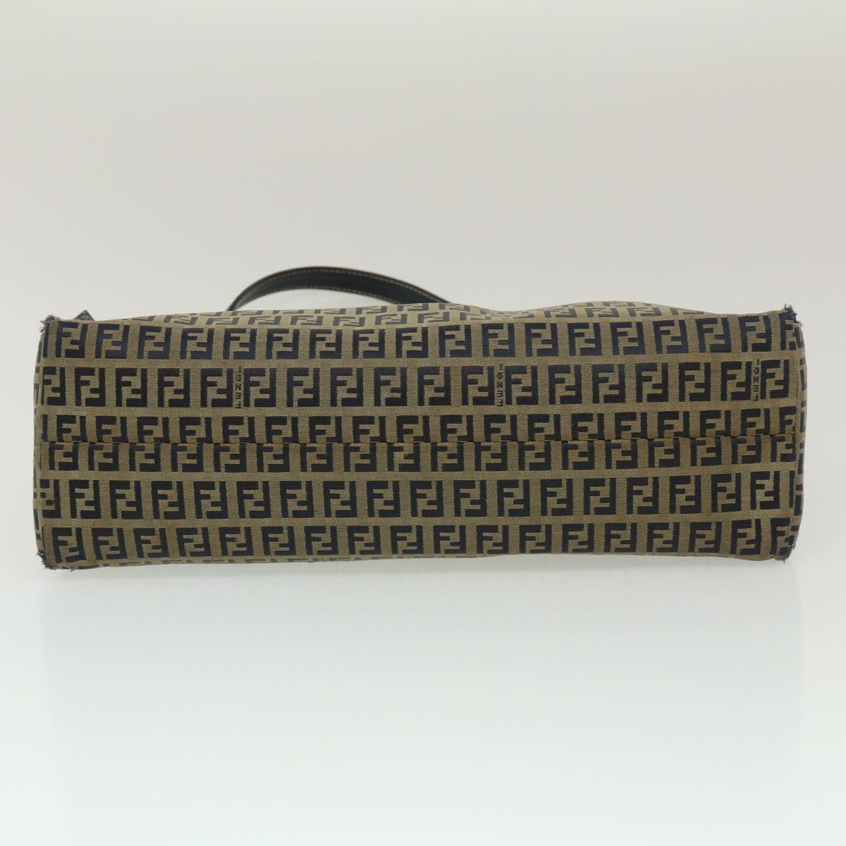 FENDI Zucchino Canvas Mamma Baguette Shoulder Bag Navy bs1329