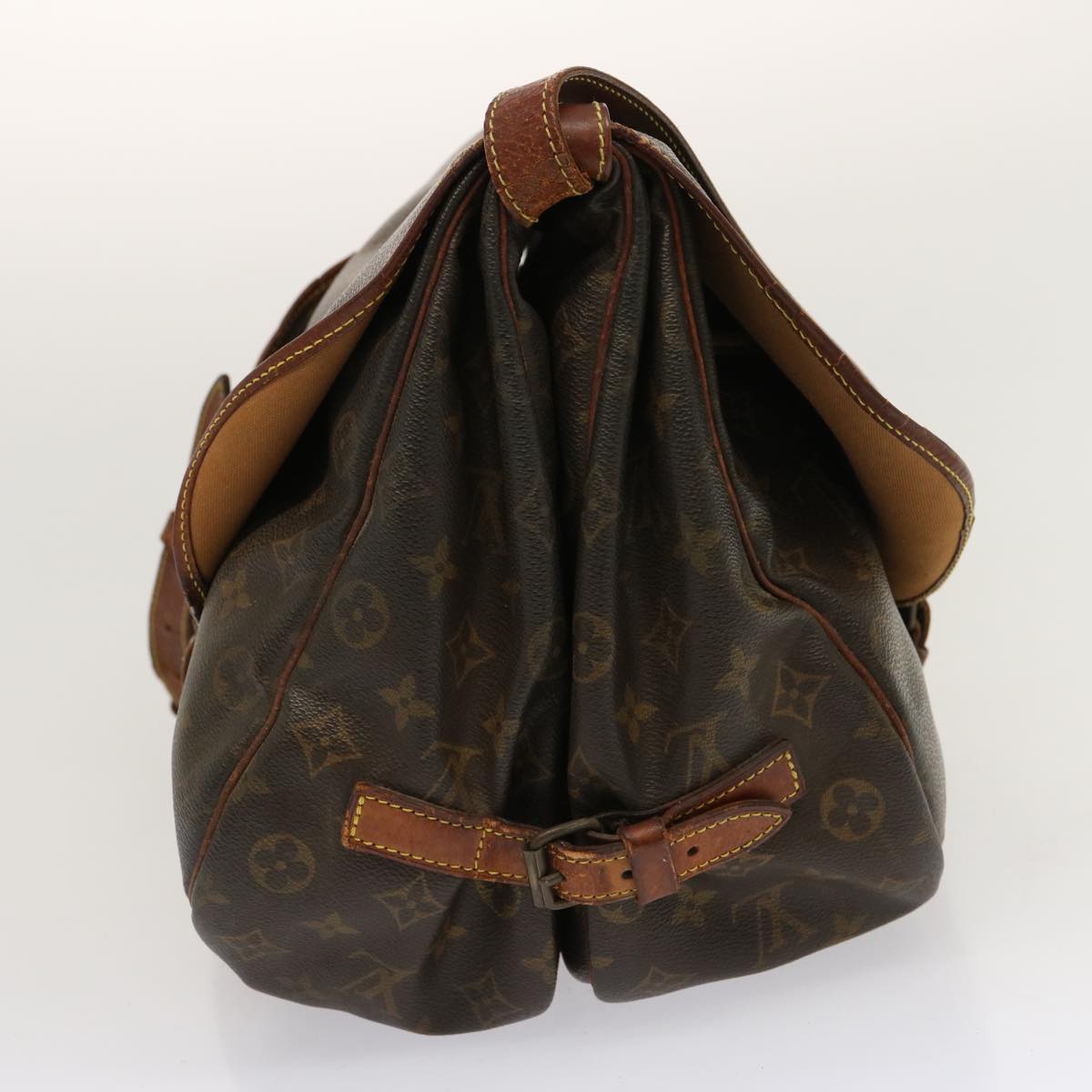 LOUIS VUITTON Monogram Saumur 35 Shoulder Bag M42254 LV bs13341