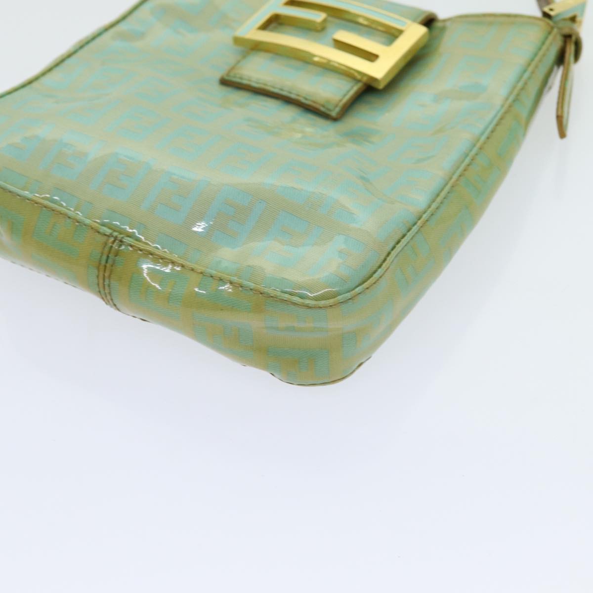 FENDI Zucchino Canvas Hand Bag Green bs13377