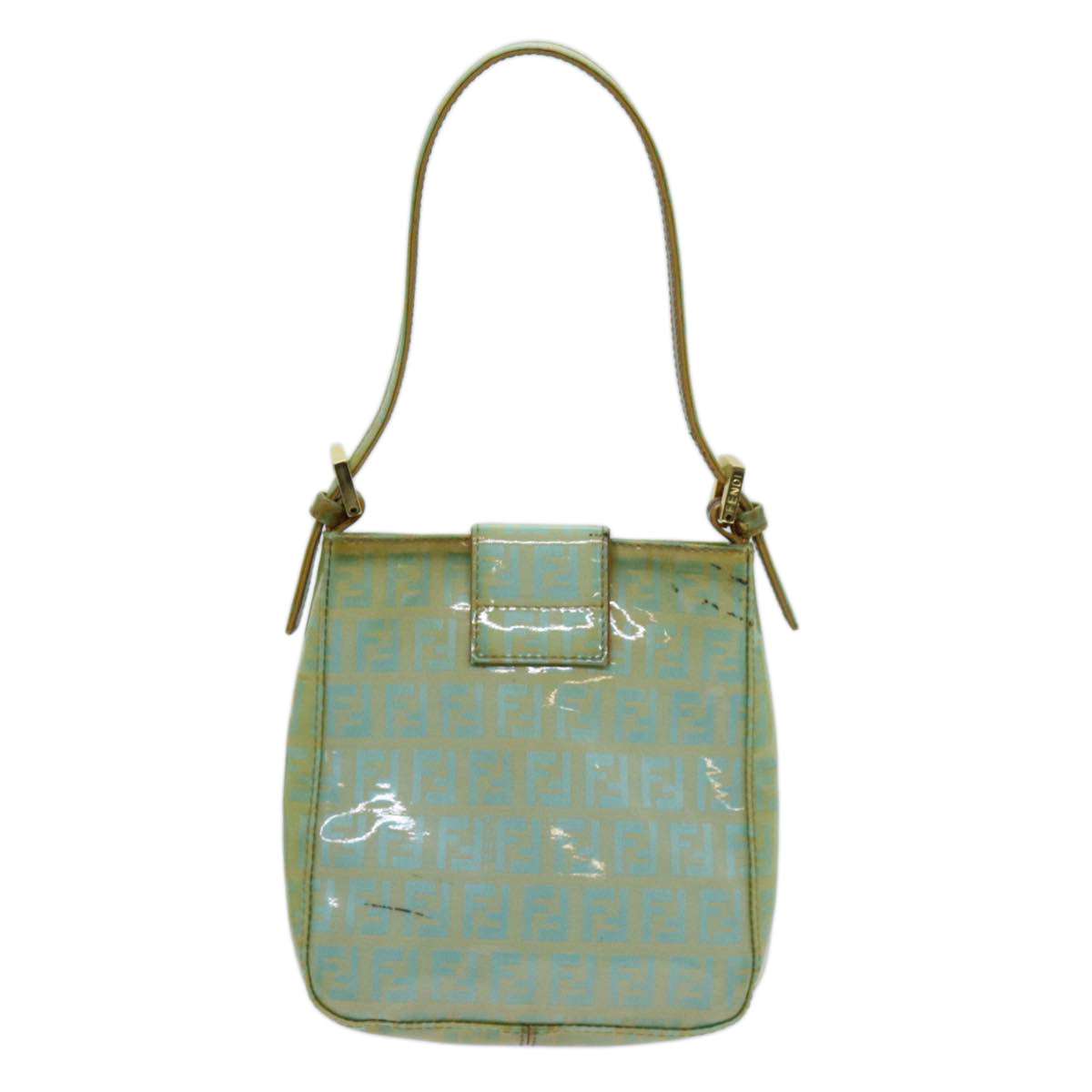 FENDI Zucchino Canvas Hand Bag Green bs13377