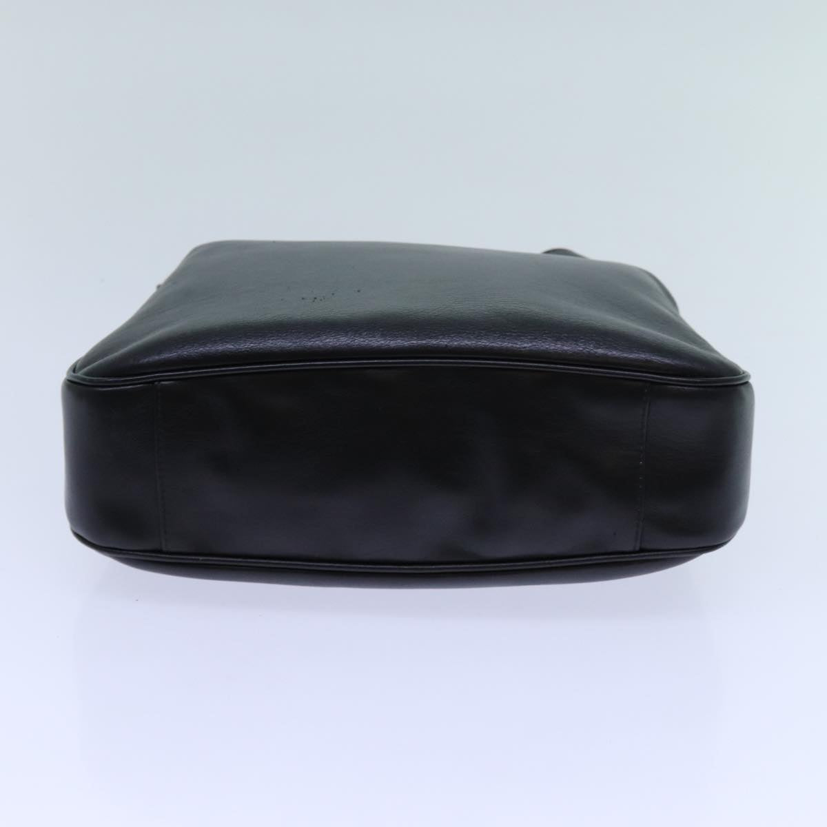 GUCCI Bamboo Shoulder Bag Leather 2way Black 001 1998 1638 bs13384