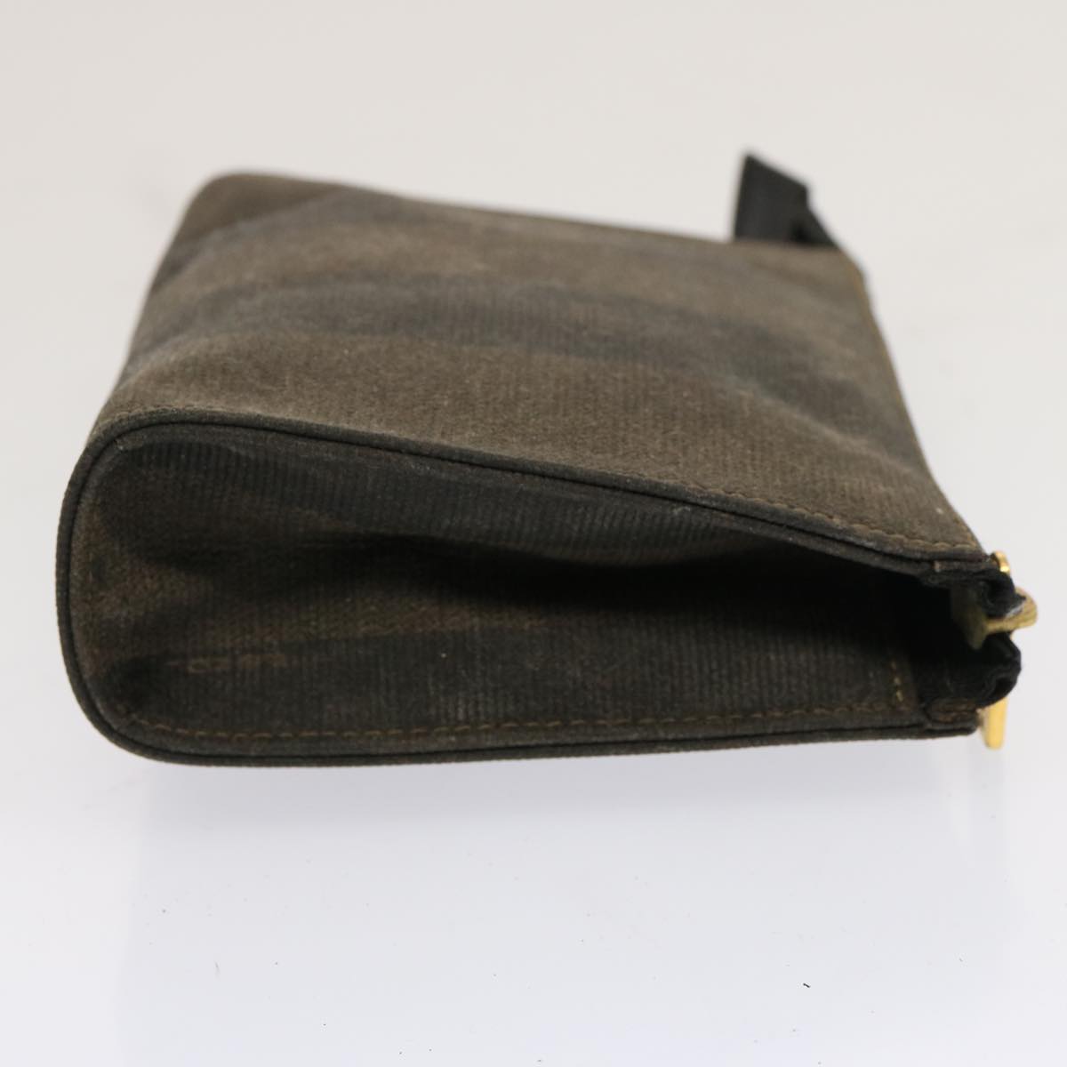 FENDI Pequin Zucchino Pouch Hand Bag Coated Canvas 3Set Brown bs13404